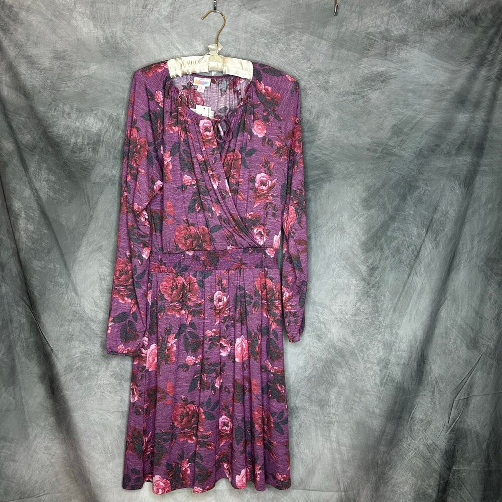 NEW Lularoe Dress Women S Runs Lg Midi Floral Grandma Core Floral Comfy *Jody"